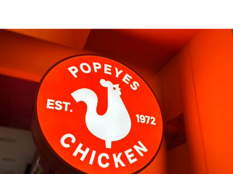 POPEYES 圓型燈箱